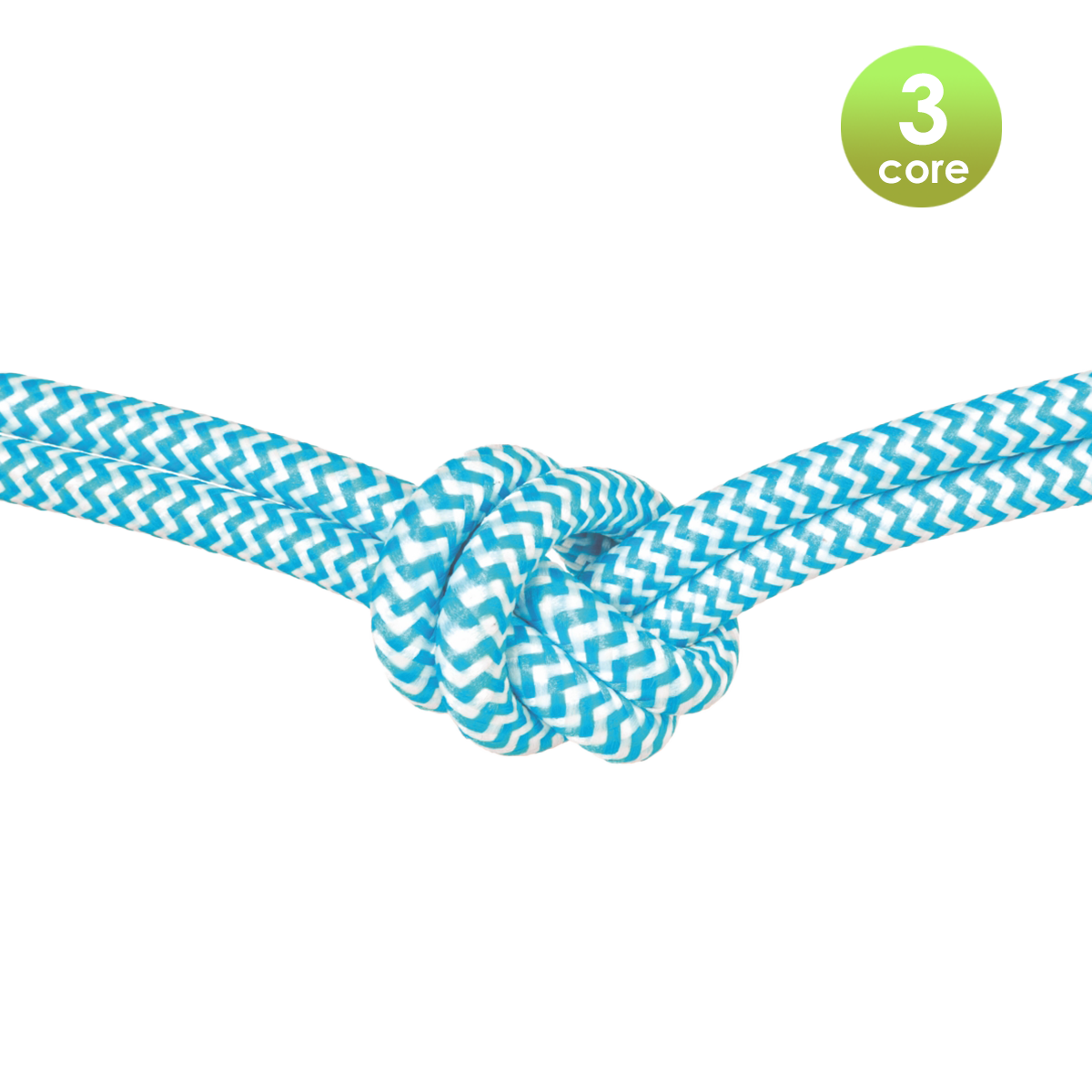 Tangla lighting - TLCB03009A - 3c - Fabric cable 3 core - in pale blue and white